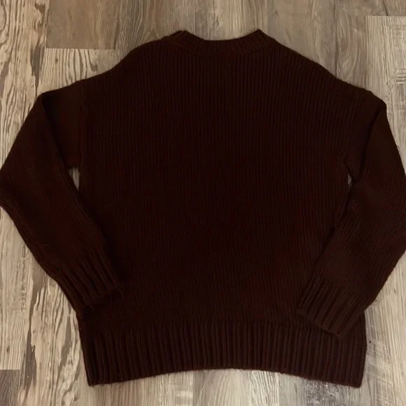 PINK Victoria Secret Burgundy Crew Sweater - Picture 4 of 4